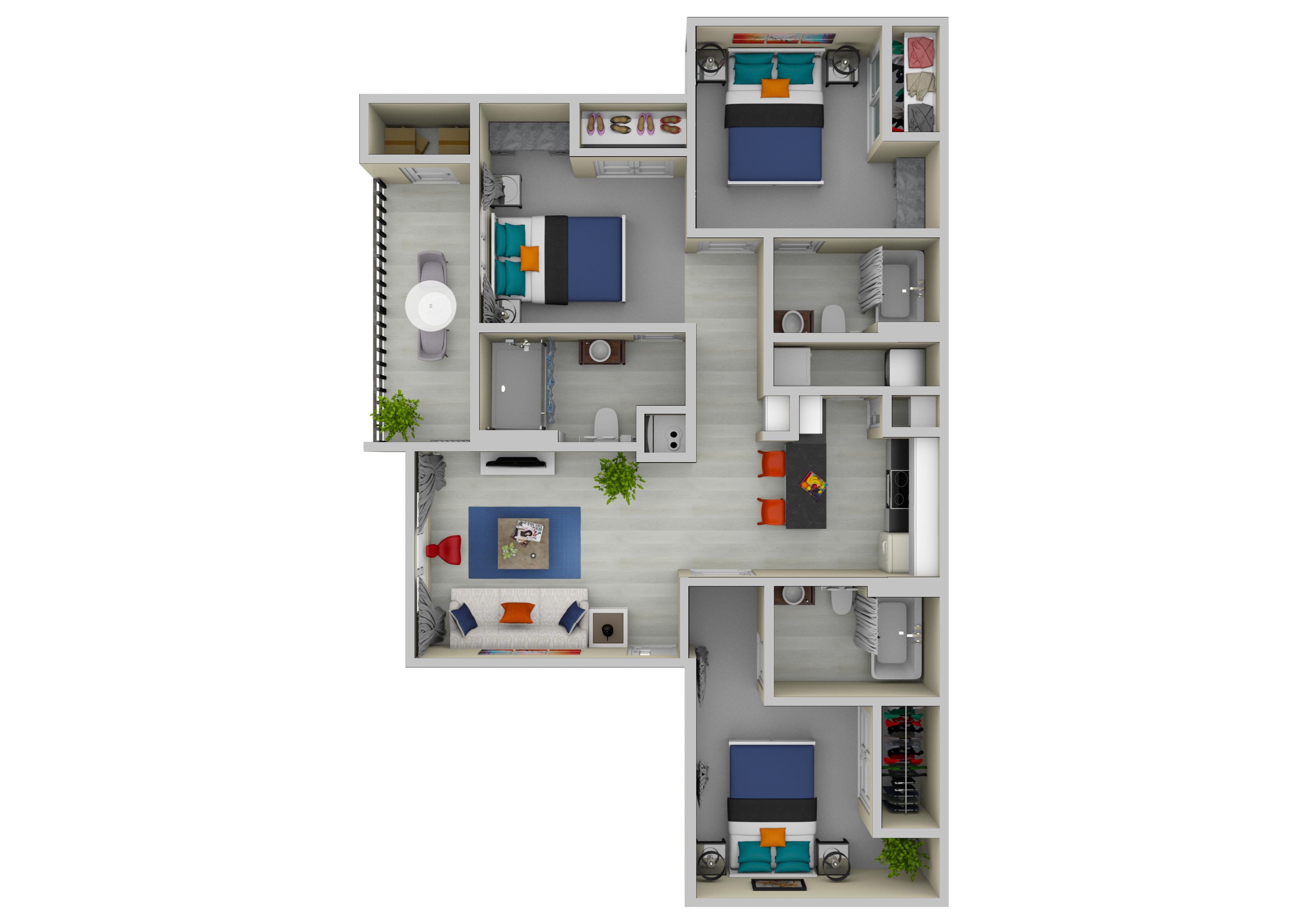 Tharpe Deluxe Floor Plan at The Lory of Tallahassee, Tallahassee, Florida