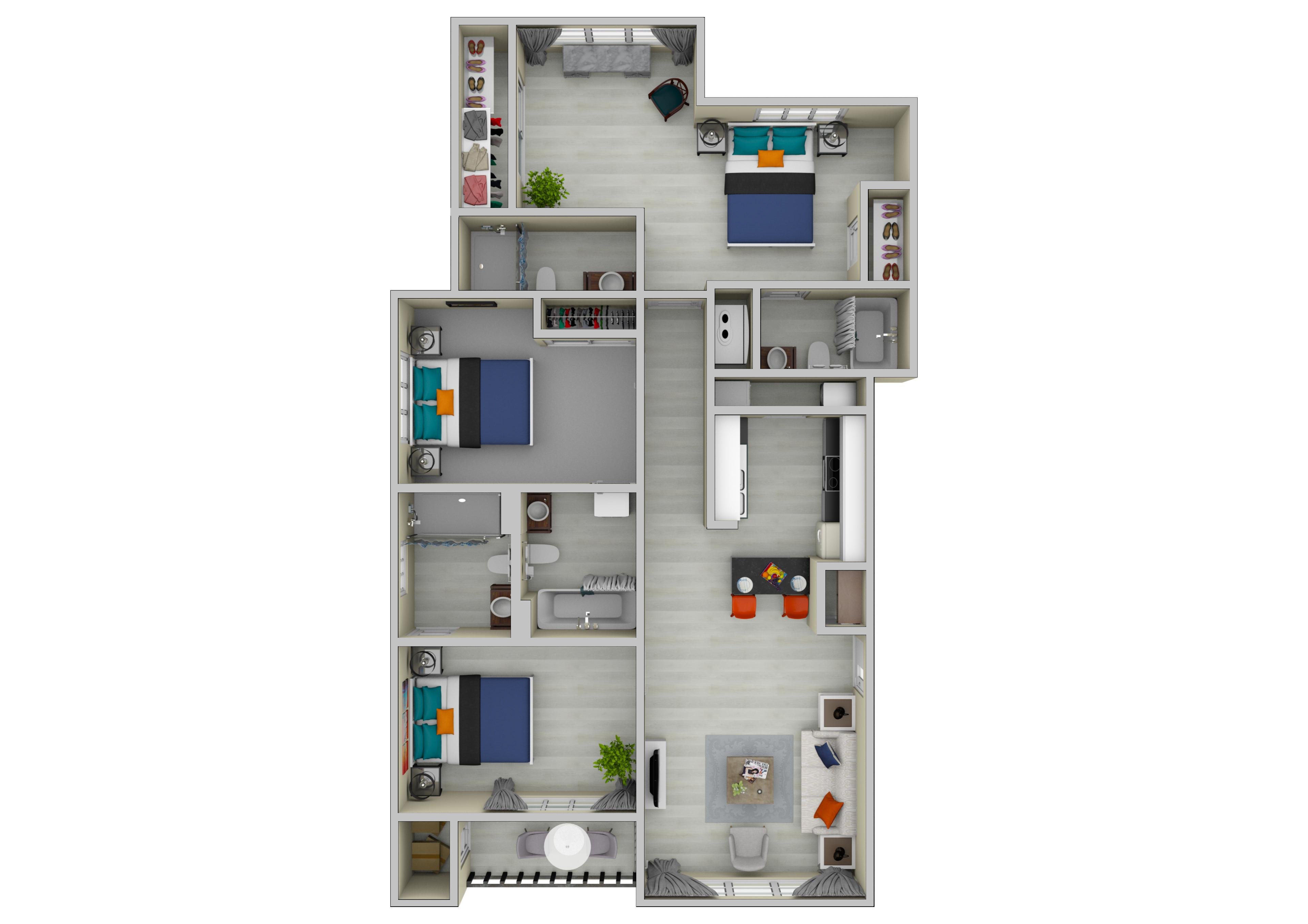 Apalachee Floor Plan at The Lory of Tallahassee, Tallahassee