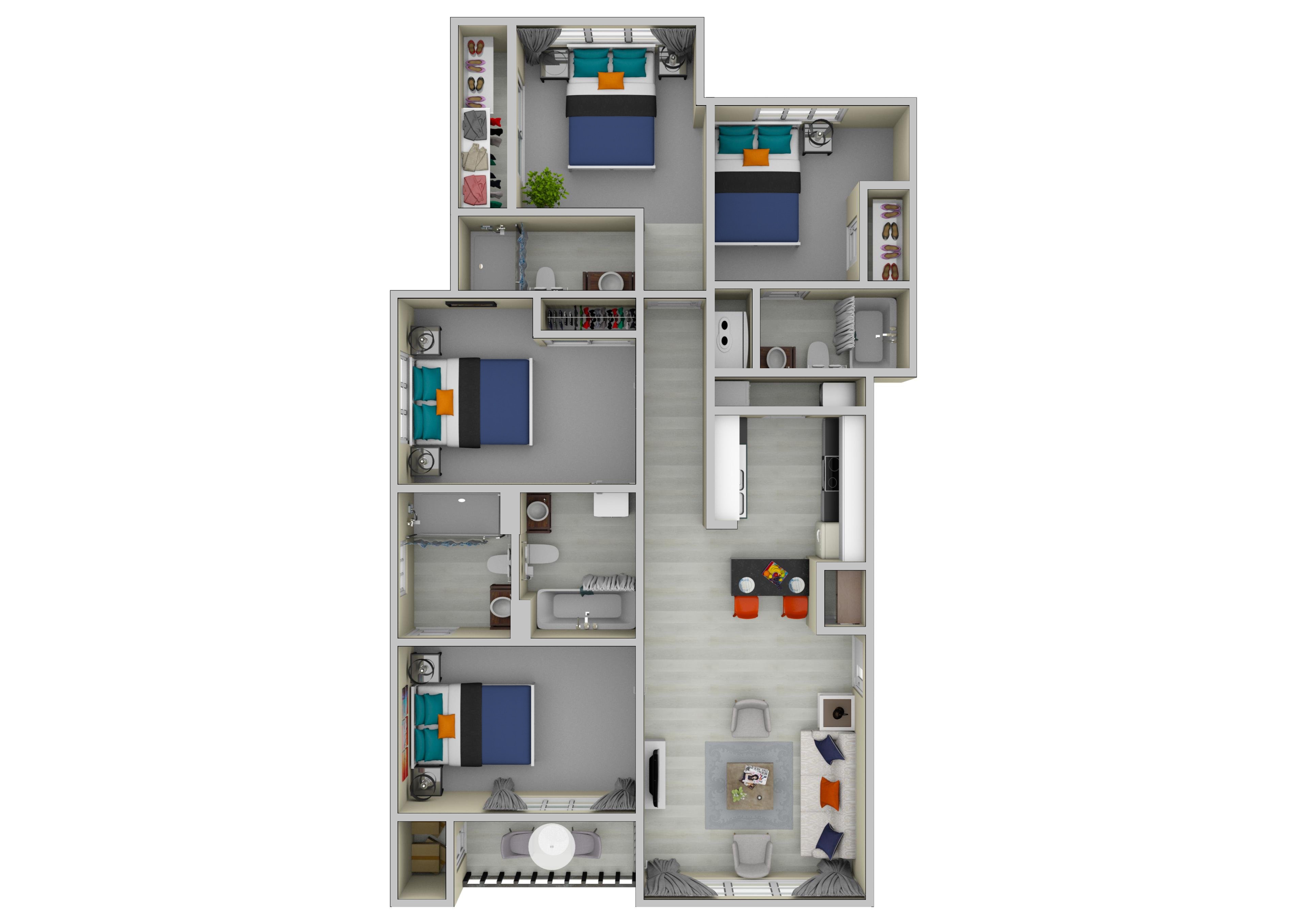 Monroe Floor Plan at The Lory of Tallahassee, Florida