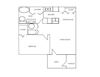 One BR floor plan