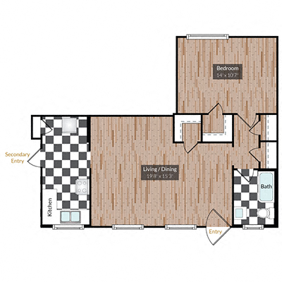 1001 E. Bayaud Ave. Studio-2 Beds Apartment for Rent - Photo Gallery 21