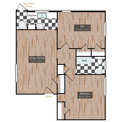 1001 E. Bayaud Ave. Studio-2 Beds Apartment for Rent - Photo Gallery 18