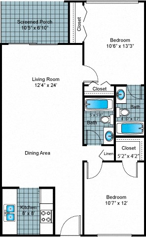 Two Bedroom - Two Bath Standard
