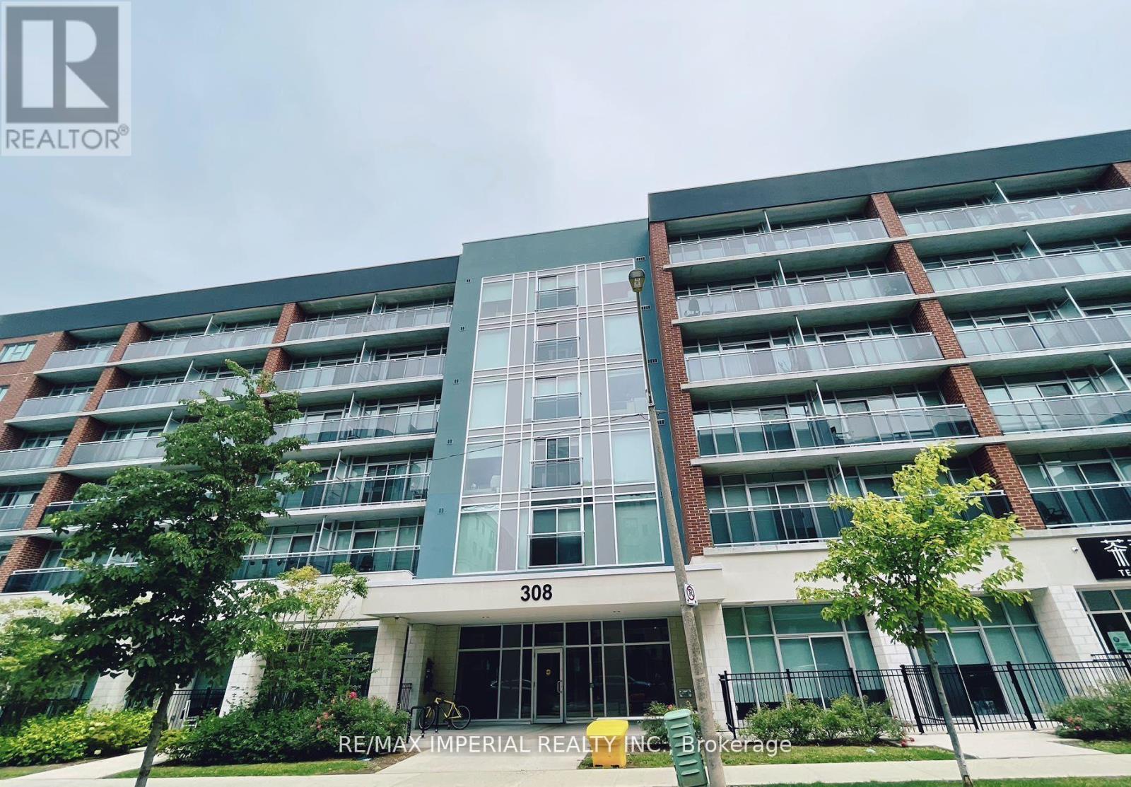 A large building with the number 308 on the front.
