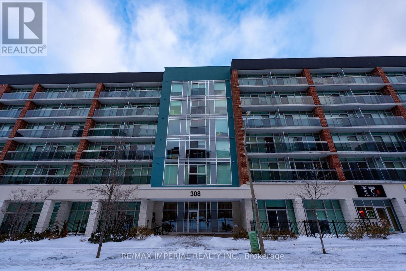 A large building with the number 308 on it.