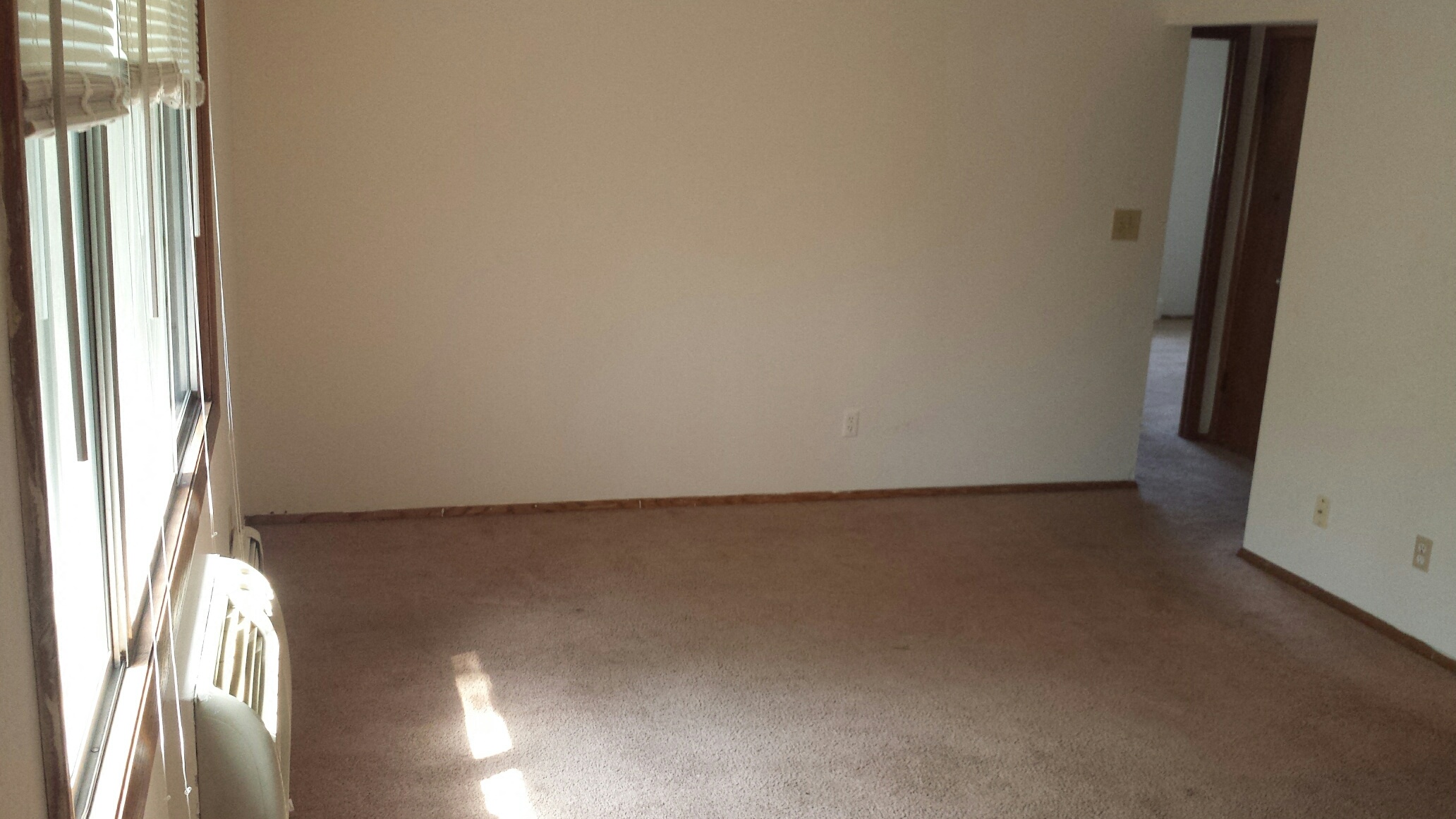 the living room before the carpet was put on