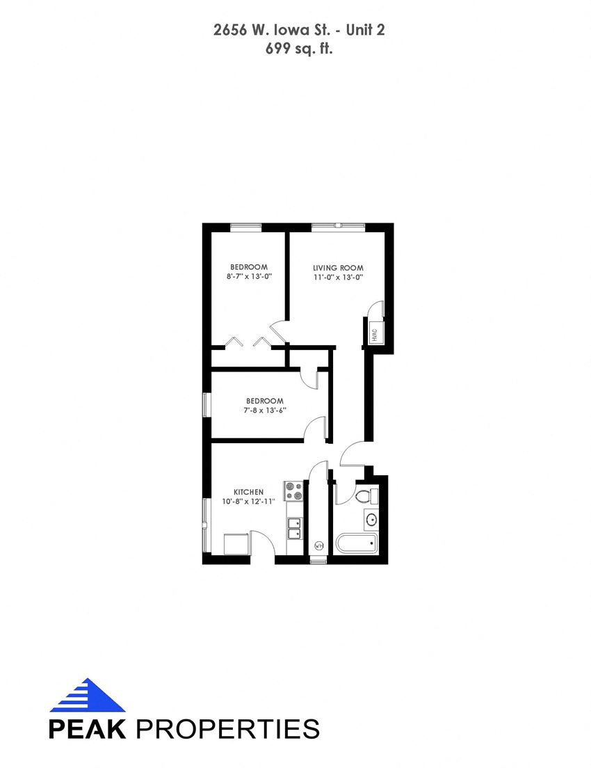 2 Bedroom - 1 Bathroom