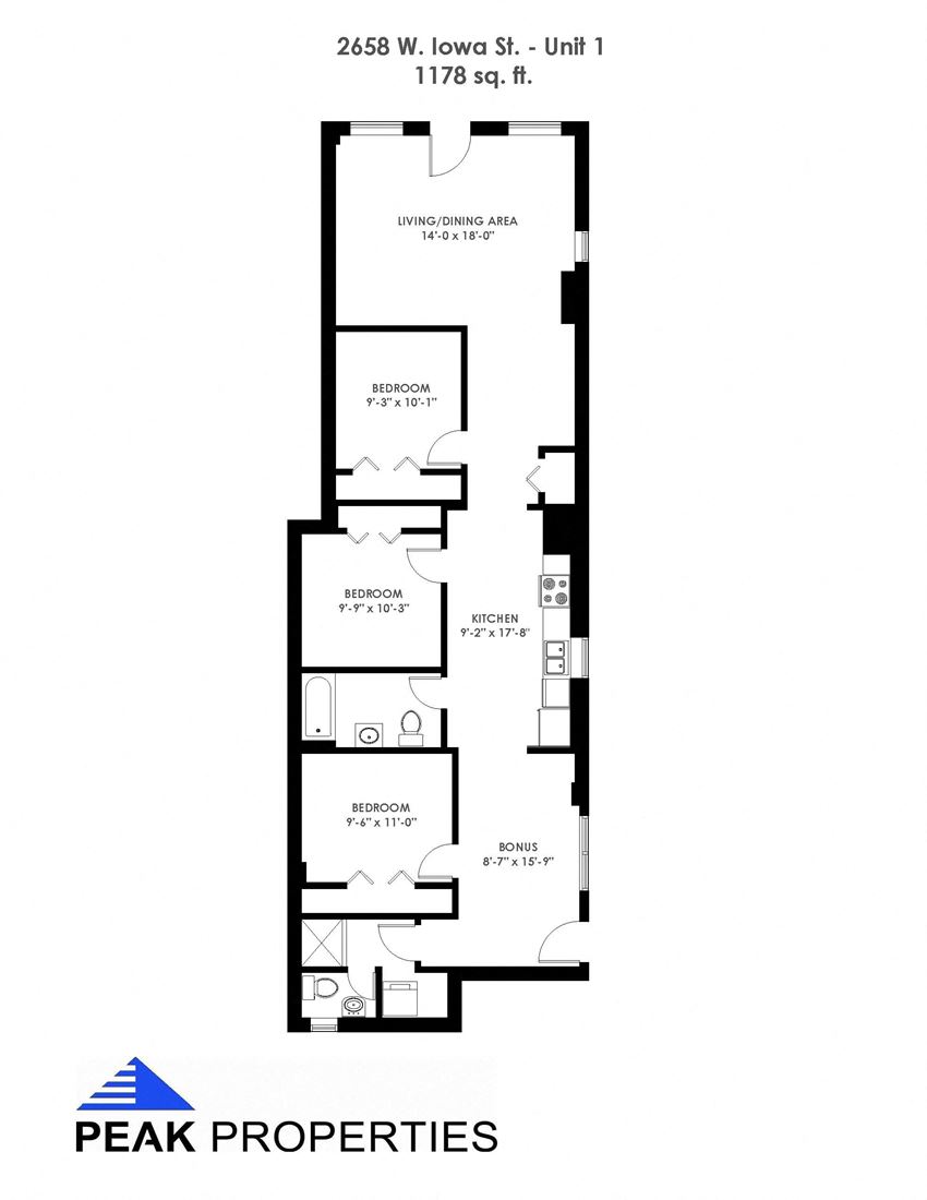 3 Bedroom - 2 Bathroom