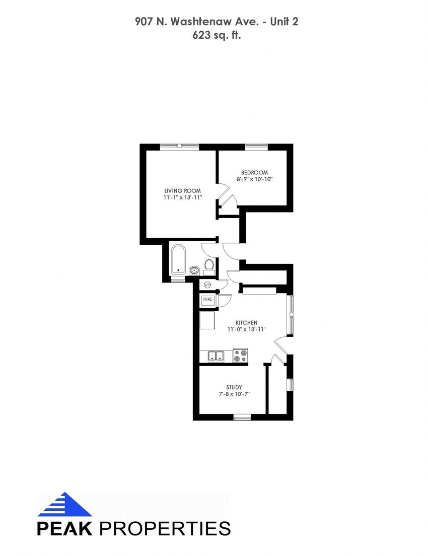 1 Bedroom - 1 Bathroom Plus