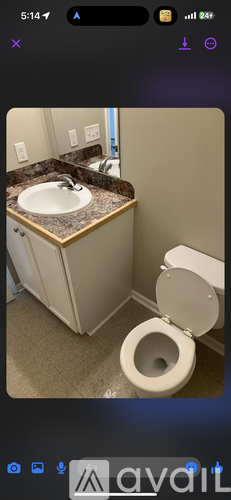 A bathroom with a toilet and a sink.