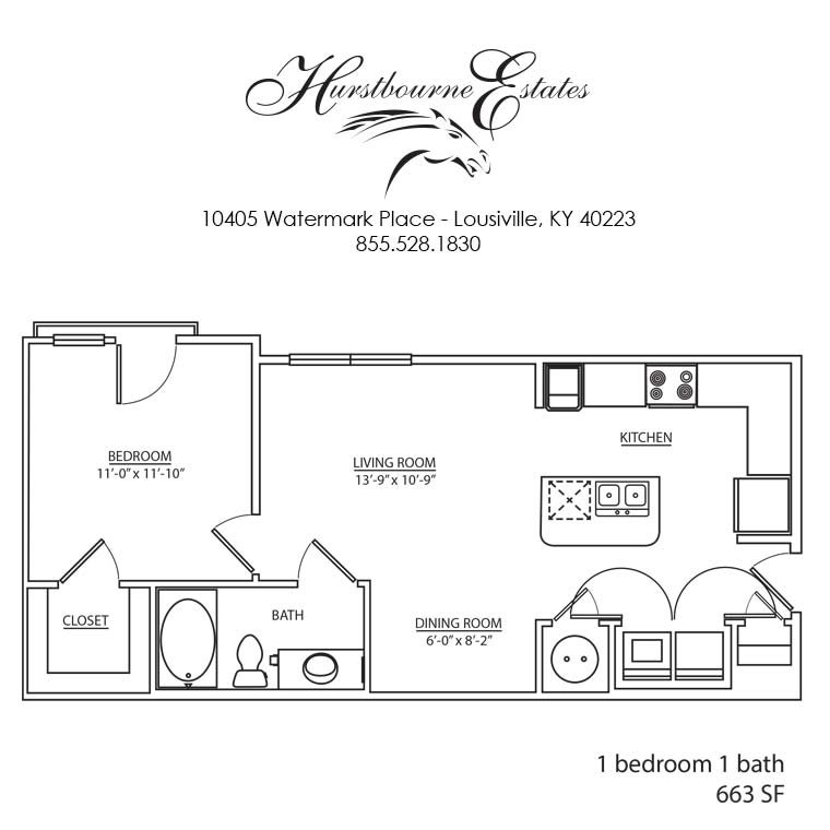 1 - 1B Floor Plan 1