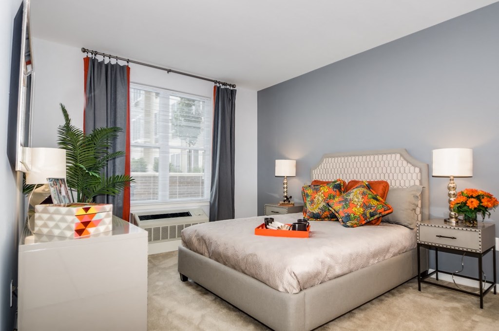 Spacious Bedroom With Comfortable Bed at The Monarch, East Rutherford, 07073