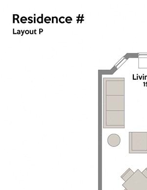 Layout P 1 Bed 1 Bath Floor Plan Layout P 1 Bed 1 Bath Floor Plan at Water's Edge, Harrison, New Jersey