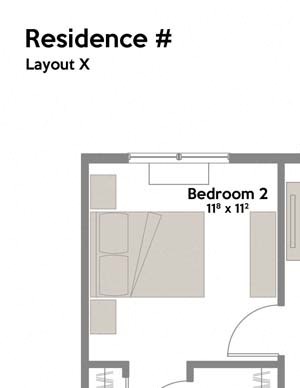 Layout X 2 Bed 2 Bath Floor Plan Layout X 2 Bed 2 Bath Floor Plan at Water's Edge, Harrison, NJ