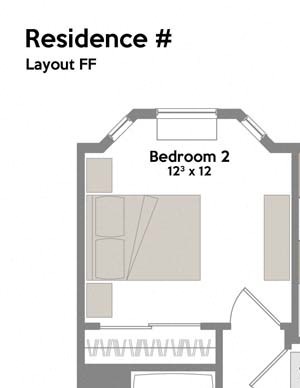 Layout FF 2 Bedroom 2 Bathroom Floor Plan Layout FF 2 Bedroom 2 Bathroom Floor Plan at Water's Edge, New Jersey, 07029