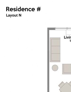 Layout N 1 Bed 1 Bath Floor Plan Layout N 1 Bed 1 Bath Floor Plan at Water's Edge, Harrison, NJ, 07029