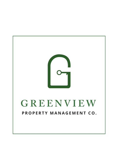 A logo with a green letter G and the words Greenview Property Management Co.