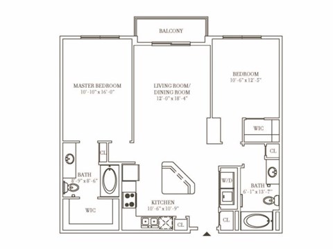 Crescent Club New Orleans Floor Plan M