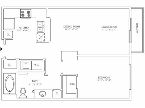 Crescent Club New Orleans Floor Plan A