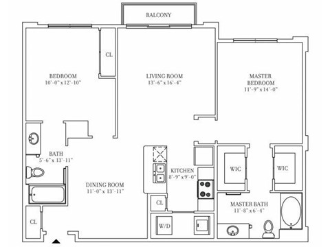 Crescent Club New Orleans Floor Plan J