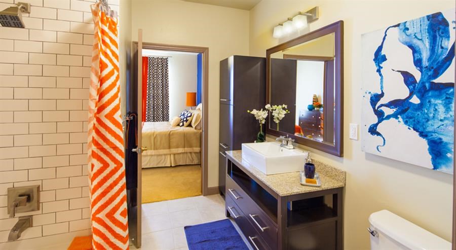 a bathroom with a sink and a toilet and a mirror