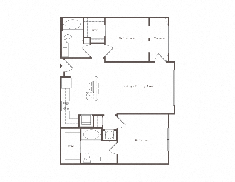 The High Grove Baton Rouge Apartments Classic Two Bedroom Apartment