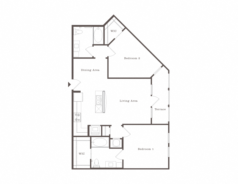 The High Grove Baton Rouge Apartments Prime Two Bedroom Apartment