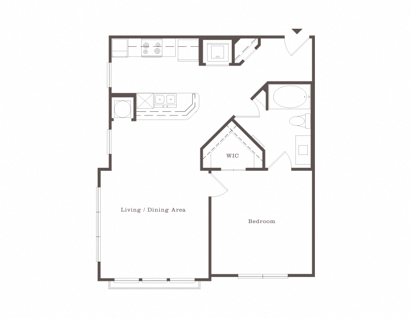The High Grove Baton Rouge Apartments Signature 1 Bedroom Apartment