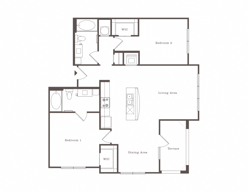 The High Grove Baton Rouge Apartments Signature Two Bedroom Apartment