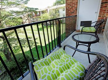 Private Balcony at Courthouse Square Apartments, Towson, MD, 21286