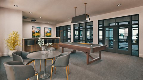 Image of game room located at Illuminate Luxury Residences in Madison, WI