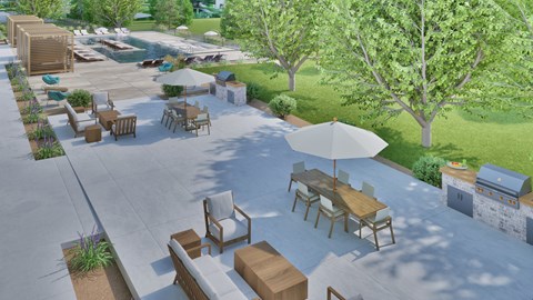 Image of grilling deck located at Illuminate Luxury Residences in Madison, WI