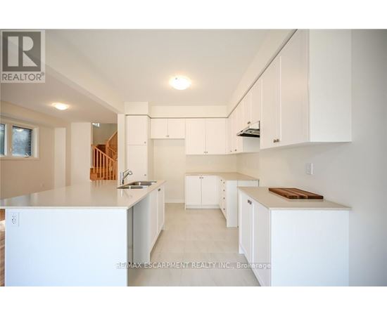 A white kitchen with a sink and cabinets.