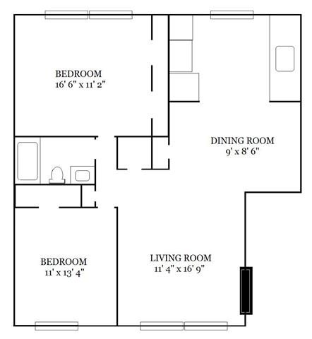 2 Bedroom B Floor Plan 2