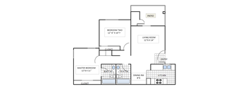 Lincoln Floor Plan at Lincoln Park Apartments, Corona California