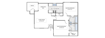 Grant Floor Plan at Lincoln Park Apartments, Corona