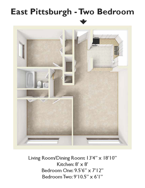 801 E. Pittsburgh Mall 1-2 Beds Apartment for Rent - Photo Gallery 3