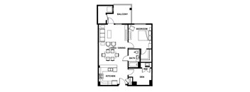 1 Bed 1 Bath Den-B1