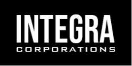 A black and white logo for Integra Corporations.