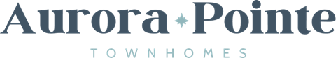 The image is a logo for Aurora Pointe Townhomes.