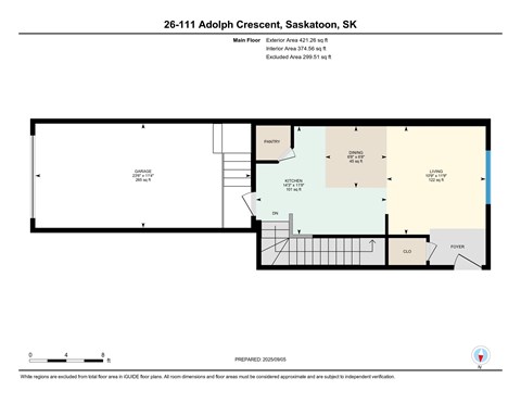 A floor plan for 26-111 Adolph Crescent, Saskatoon, SK is shown.
