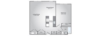 1 Bedroom, 1 Bath Large
