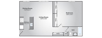 1 Bedroom, 1 Bath