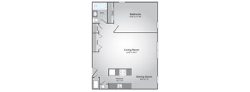 1 Bedroom, 1 Bath Large