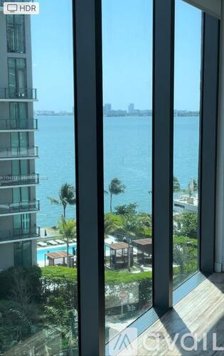 A view of a cityscape from a high-rise building.
