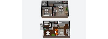 2Bed 1Bath Townhome Partial Renovated