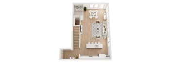 LW3- One-Bedroom Live-Work Townhome