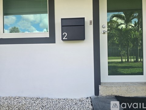 A building with a tree symbol and the number 2 on it.