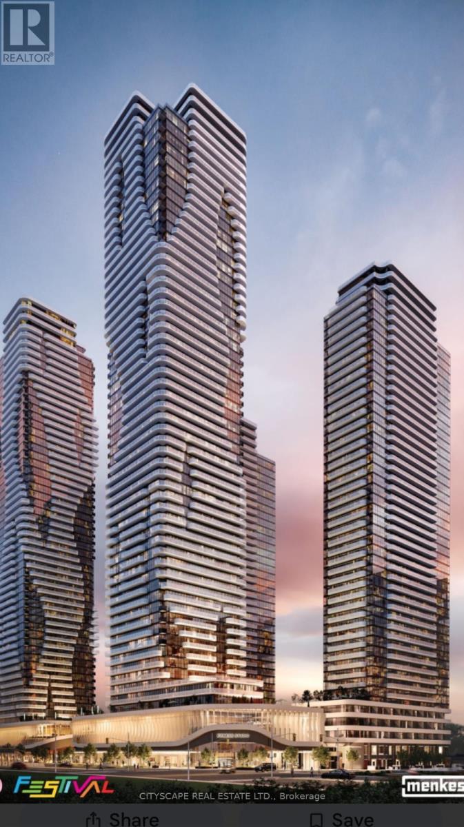 A modern cityscape with three tall buildings and a sign that reads "FESINAL CITYSCAPE REAL ESTATE LTD.".