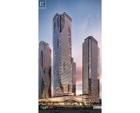 A modern cityscape with three tall buildings and a sign that reads "FESINAL CITYSCAPE REAL ESTATE LTD.".